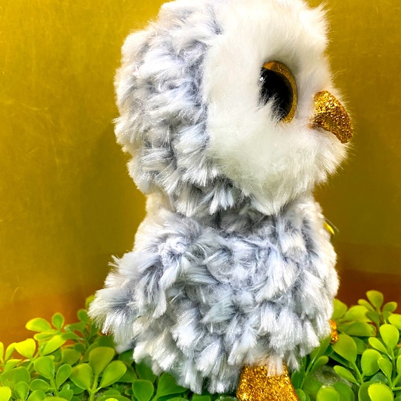 Ty BEANIE BOOS NWT 2019 COLLECTiON OWLETTE OWL BIRTHDAY APRIL 20 GLITTERY EYES - Picture 6 of 12